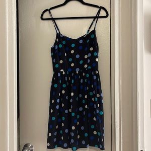 Blue polka dot dress